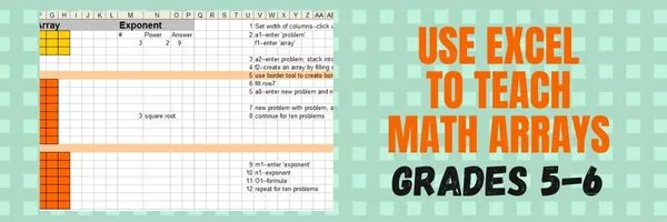 How to Use Excel to Teach Math Arrays